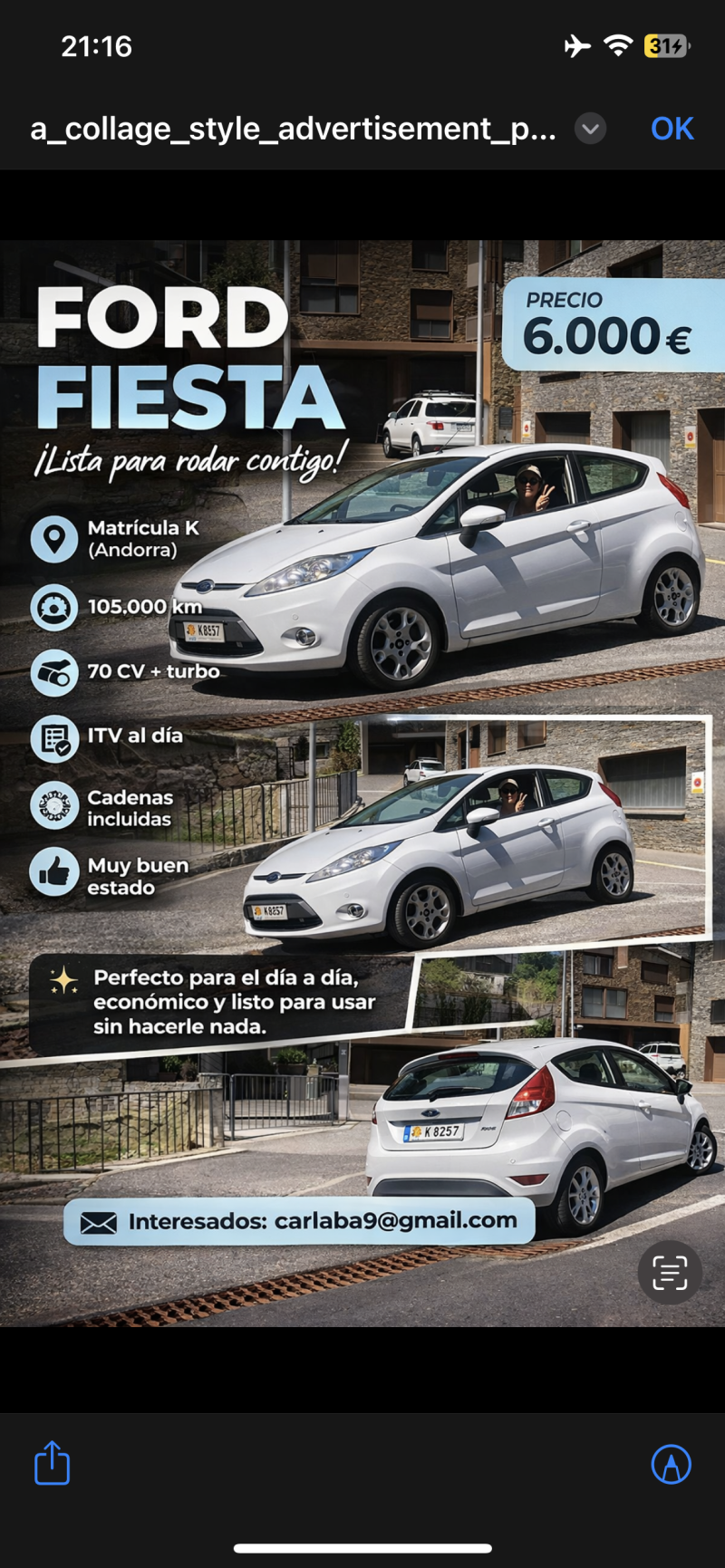 Ford fiesta white